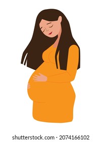 Pregnant woman logo modern  design vector  illustration