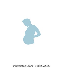 pregnant woman logo modern flat design illustration