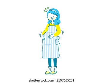 Pregnant woman looking forward to baby
