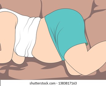 Pregnant Woman Lying on her Left Side, pregnancy left sleeping