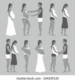 pregnant woman with a man
