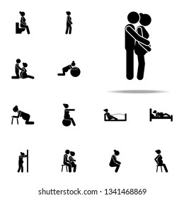 pregnant woman, man, hug icon. Pregnant woman icons universal set for web and mobile