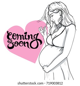 pregnant woman in pregnancy dress