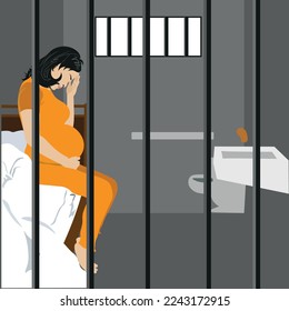 A pregnant woman in prison