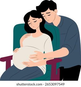 Mulher grávida, fadiga prolongada mão puxada