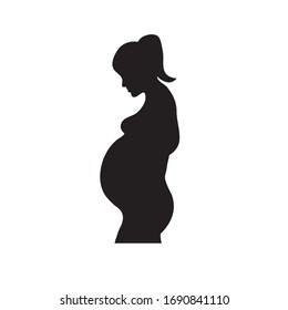 Pregnant woman sign icon vector. Women Pregnancy symbol.