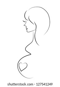 Pregnant woman silhouette