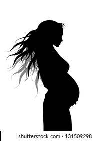 Pregnant woman silhouette