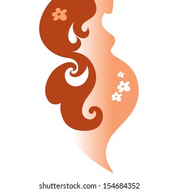 Pregnant woman silhouette