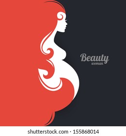 Pregnant woman silhouette