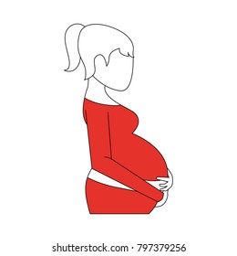 Pregnant woman silhouette