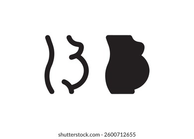 Pregnant woman silhouette icon Vector