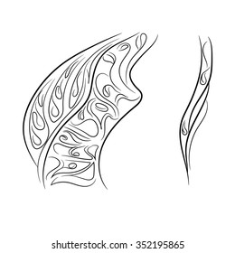 pregnant woman silhouette, isolated vector symbol
