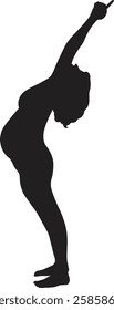 Pregnant Woman Silhouette on White Background. Vector Illustration.