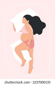 pregnant woman sleeping position put a pillow between her legs