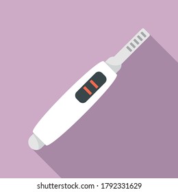 Pregnant woman test icon. Flat illustration of pregnant woman test vector icon for web design