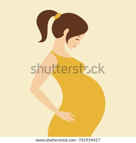 pregnant woman. vector