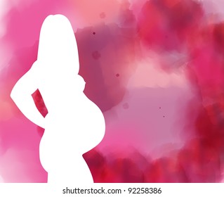 Pregnant woman vector background