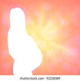 Pregnant woman vector background