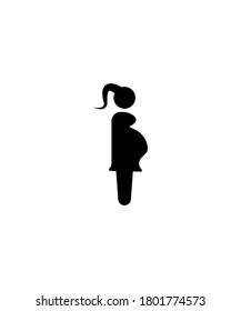 Pregnant woman vector icon. Best flat icon.