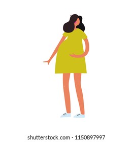 pregnant woman. Vector illustration