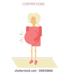 Pregnant woman. Vector illustration.