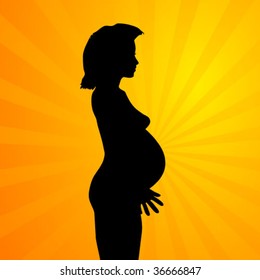 pregnant woman vector illustration