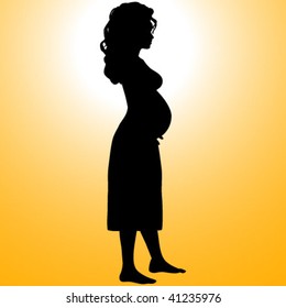 pregnant woman vector illustration