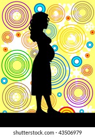pregnant woman vector illustration