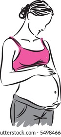 pregnant woman vector illustration