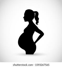 Pregnant woman vector sign art
