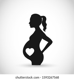 Pregnant woman vector sign art