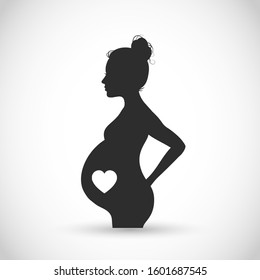 Pregnant woman vector sign art