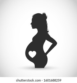 Pregnant woman vector sign art