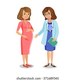 Pregnant Lady with Doctor Stock Vectors, Images & Vector Art | Shutterstock