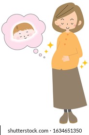 Pregnant woman waiting for baby