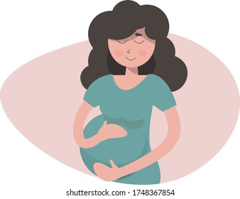 pregnant woman waiting for a baby