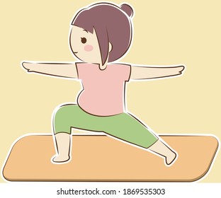 The pregnant woman who does soldier pose of yoga