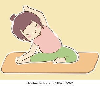 The pregnant woman who does yoga
