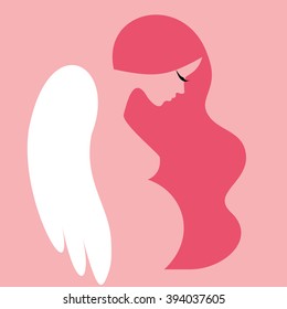 Pregnant woman. Women Pregnancy symbol. Vector Illustration