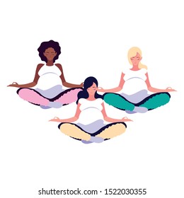 Pregnant women design, Mother family love pregnancy maternity expecting and motherhood theme Vector illustration