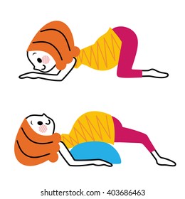 Pregnant women gymnastics.