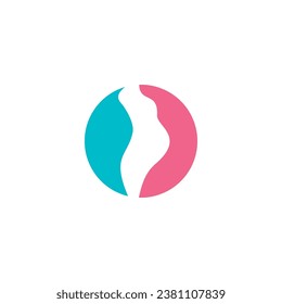 pregnant women health logo icon silhouette abstract