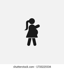 Pregnant Women icon logo design vector template on white background
