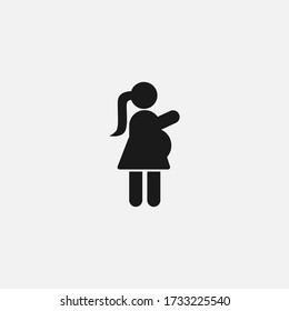 Pregnant Women icon logo design vector template on white background