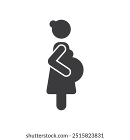 pregnant women icon logo symbol vector design illustration