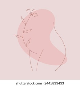 Pregnant women icon, sign, symbol. Motherhood, Maternity, Pregnancy, Childbirth. Doula assist helping. Linear silhouette of a pregnant woman