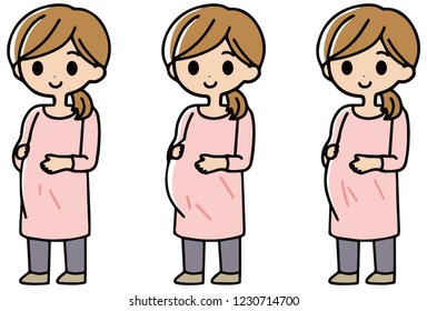 Pregnant women illustration women