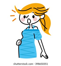 Pregnant women of illustrations.