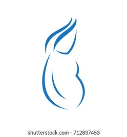 pregnant women logo illustration